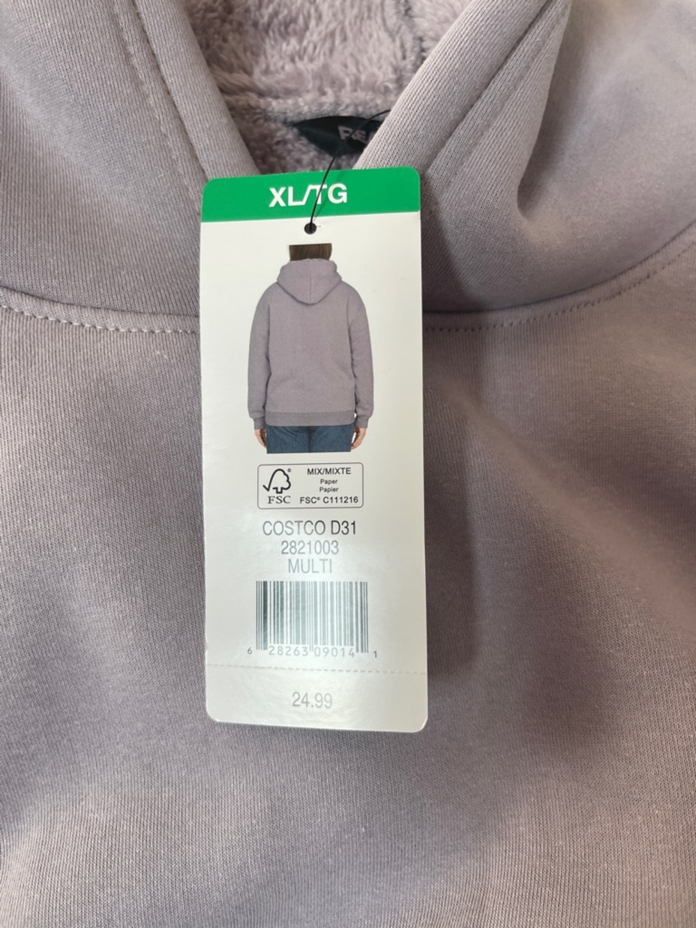 Realtree Plush Lined Light Gray Turtleneck Sweater